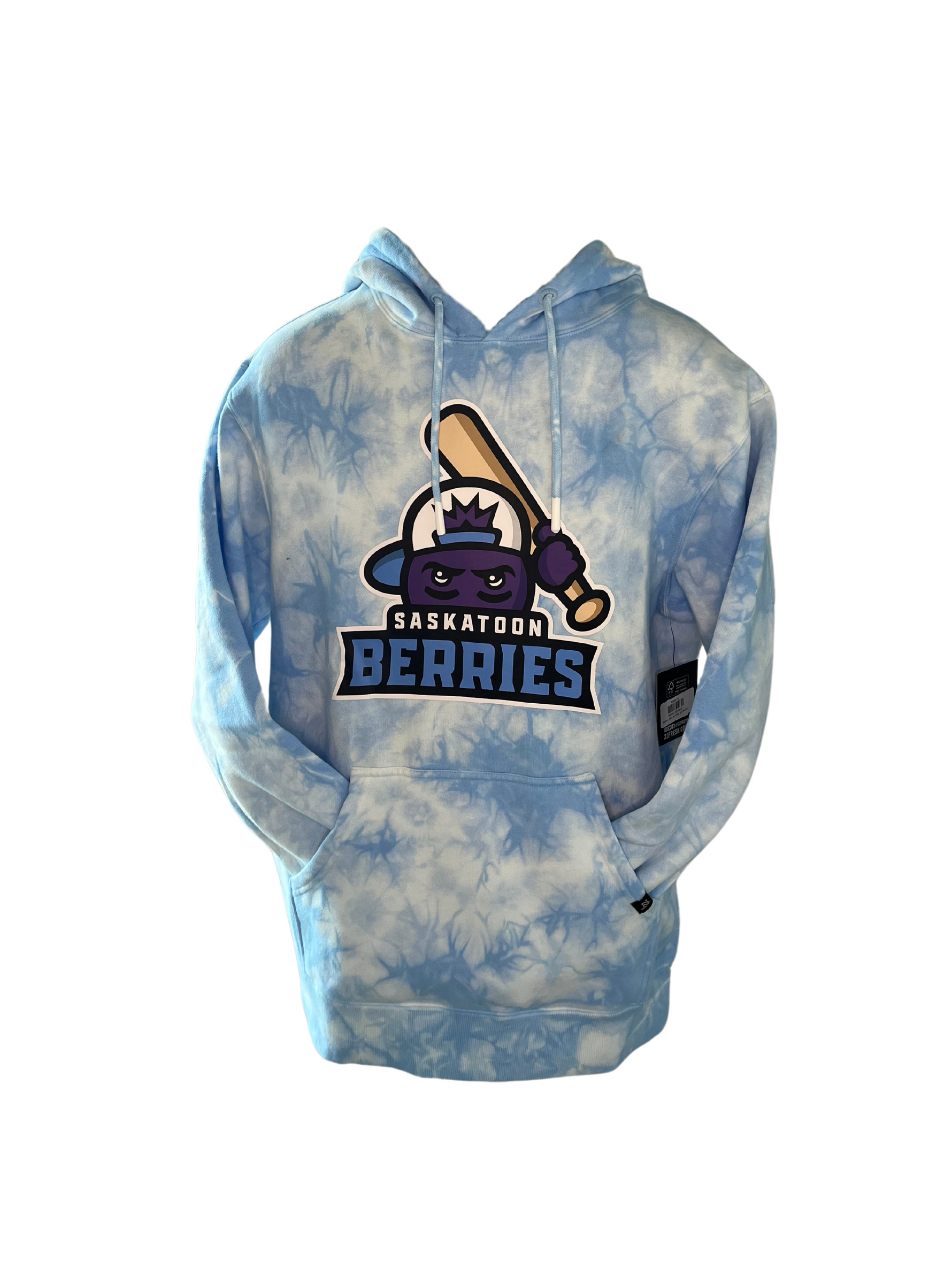 Berries Adult 22F Tie Dye Hoodie Blue