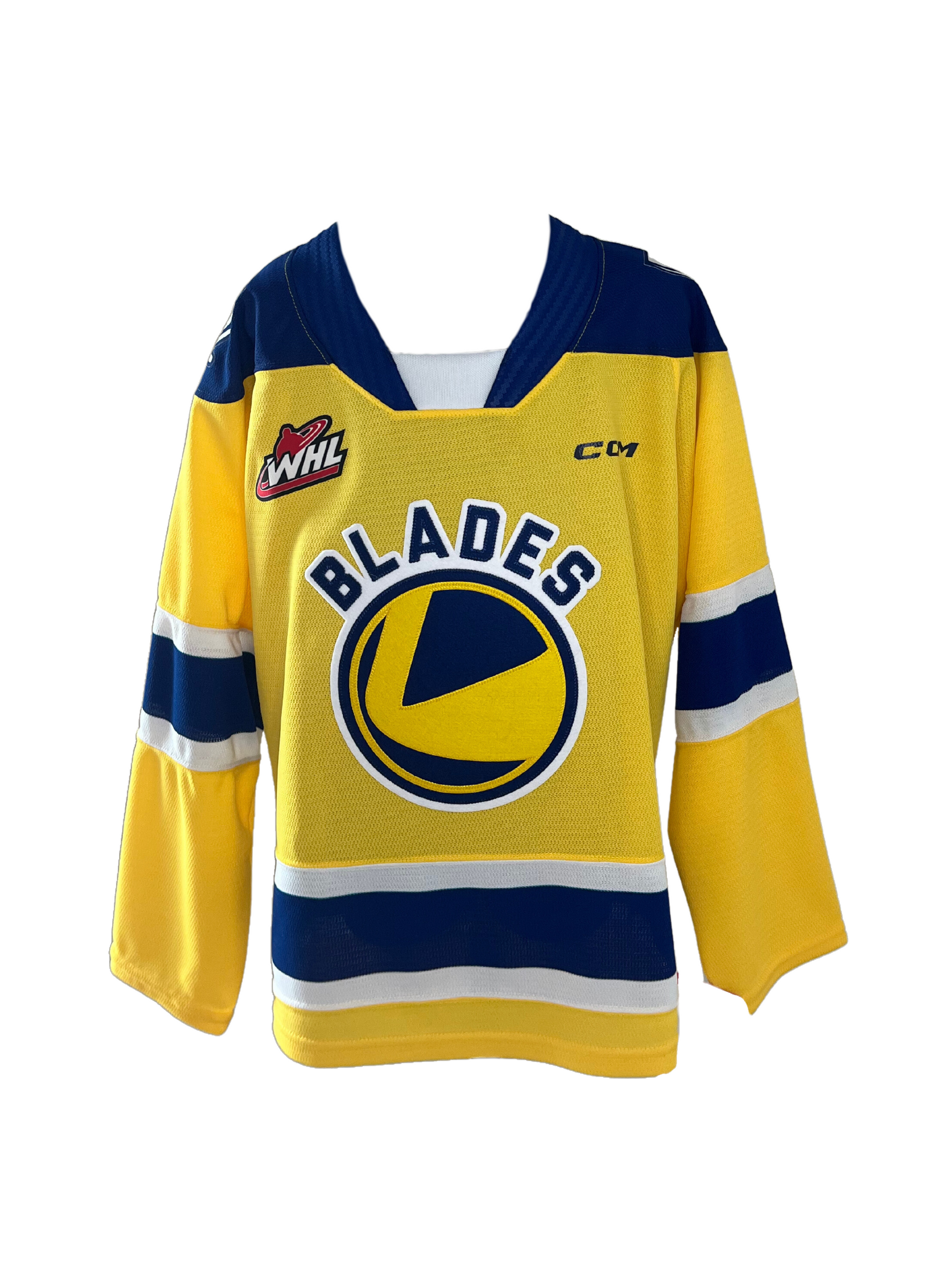 Blades Adult CCM Authentic Jersey Gold