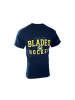 Blades Adult Hockey Text T-Shirt